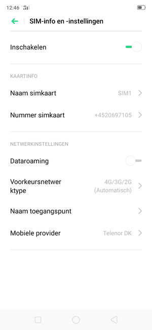 Om van netwerk te wisselen in geval van netwerkproblemen, selecteert u Mobiele provider