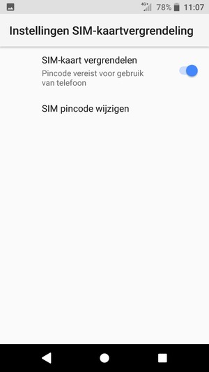 Selecteer SIM pincode wijzigen