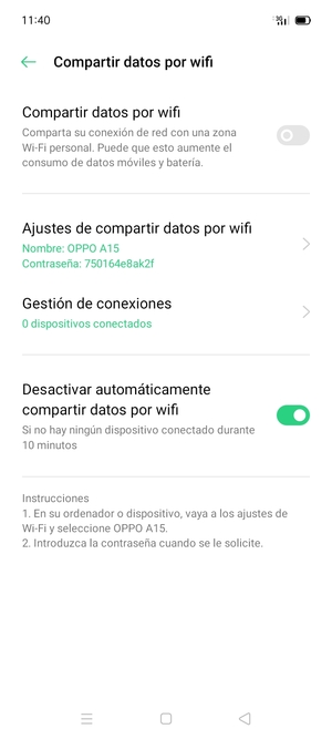 Active Compartir datos por Wifi