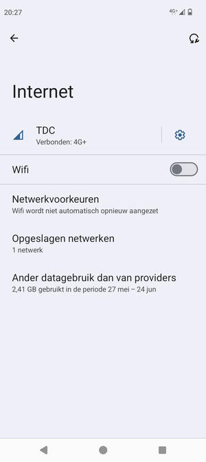 Schakel Wifi in