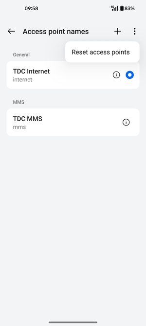 Select Reset access points