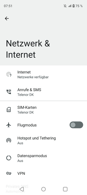 Wählen Sie Internet