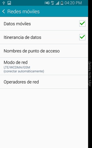 Activar o desactivar Itinerancia de datos