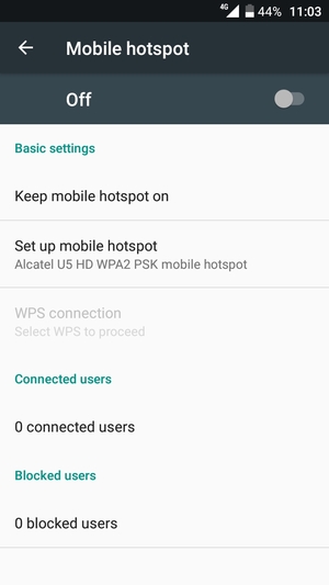 Select Set up mobile hotspot