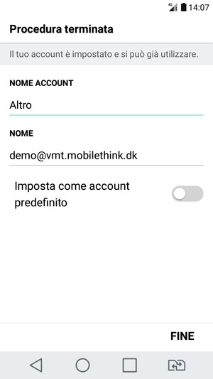 Scegli un nome per il tuo account e inserisci il tuo nome. Seleziona FINE