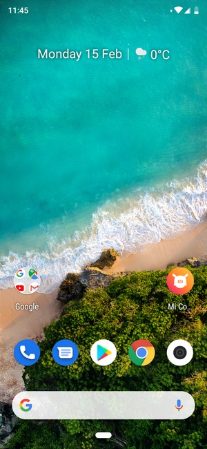 To copy your contacts from the SIM card, return to the Home screen and swipe up