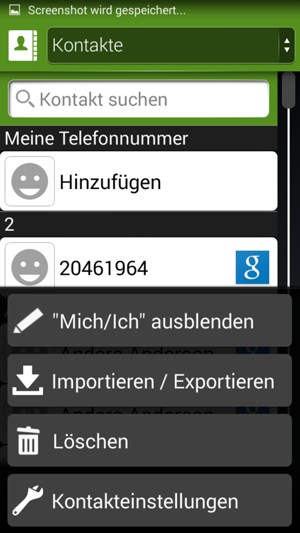 Wählen Sie Importieren/Exportieren