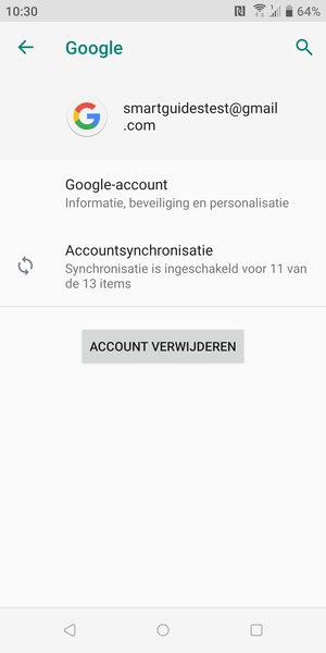 Selecteer Accountsynchronisatie