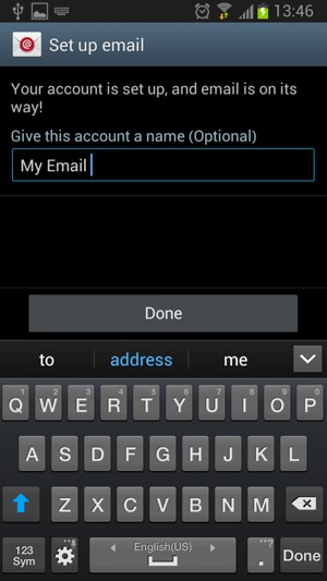 Give your account a name and select Done