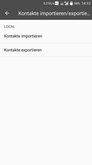 Wählen Sie Kontakte importieren