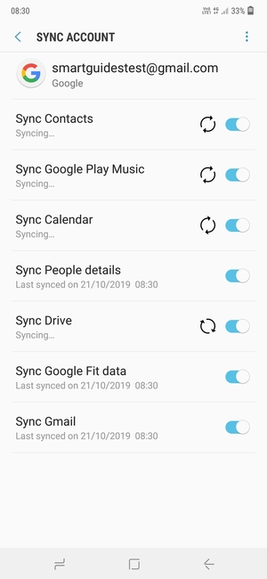 Your contacts from Google will now be synced to your Galaxy