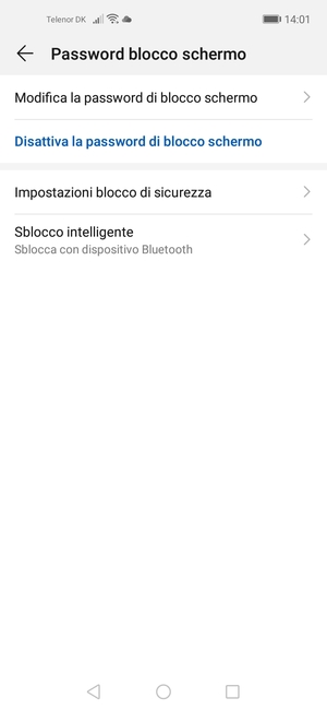 Il tuo telefono è ora protetto dal blocco schermo