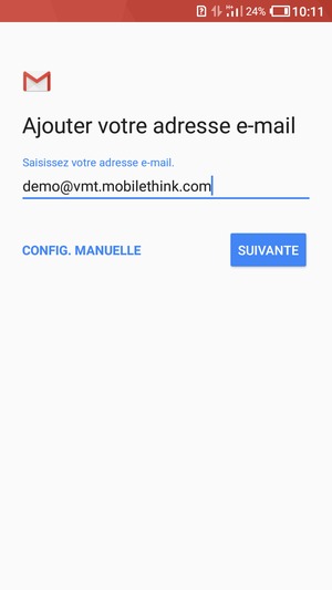 Saisissez votre adresse e-mail et sélectionnez SUIVANTE