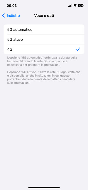 Seleziona 4G