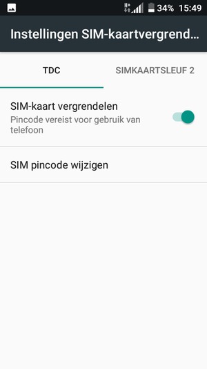 Selecteer Public en SIM pincode wijzigen