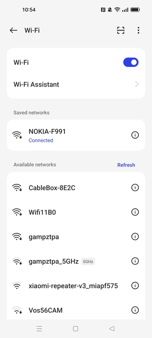 You are now connected to the Wi-Fi network