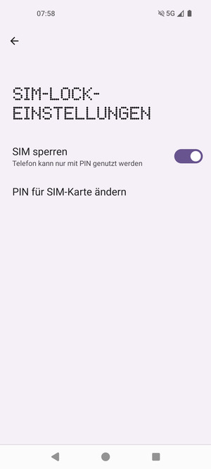 Wählen Sie PIN für SIM-Karte ändern