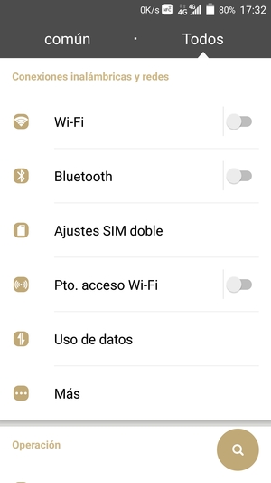 Seleccione Pto. acceso Wi-Fi / Anclaje a red y zona Wi-Fi