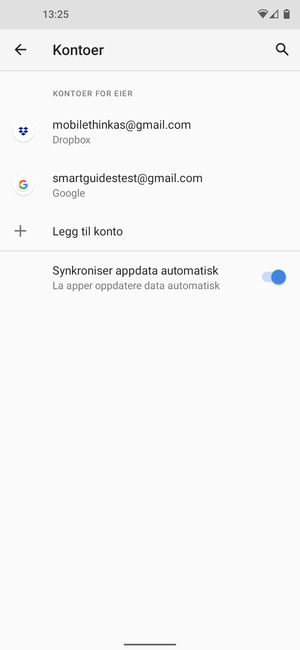 Velg din Google-konto