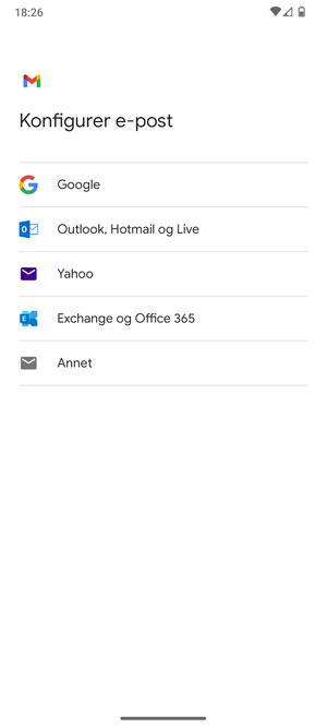 Velg Outlook, Hotmail og Live