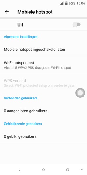 Schakel Wi-Fi-hotspot / Mobiele hotspot in