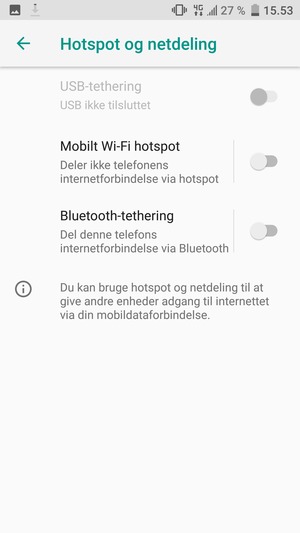 Vælg Mobilt Wi-Fi hotspot