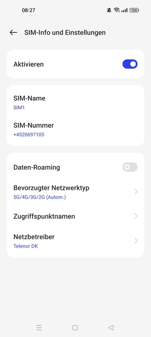 Wählen Sie Bevorzugter Netzwerktyp