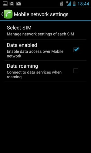 To change network if network problems occur, select Select SIM