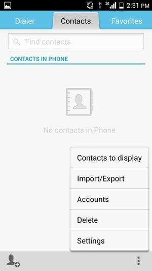 Select Import/Export / More