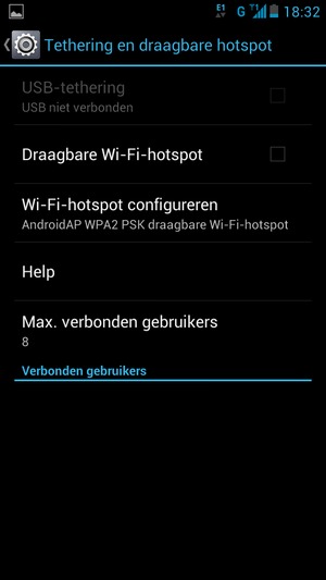 Selecteer Wi-Fi-hotspot configureren