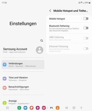 Wählen Sie Mobile Hotspot