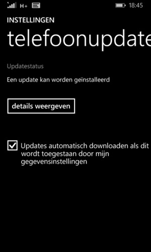 Als uw telefoon niet up-to-date is, selecteert u details weergeven