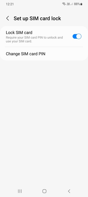 Select Change SIM card PIN