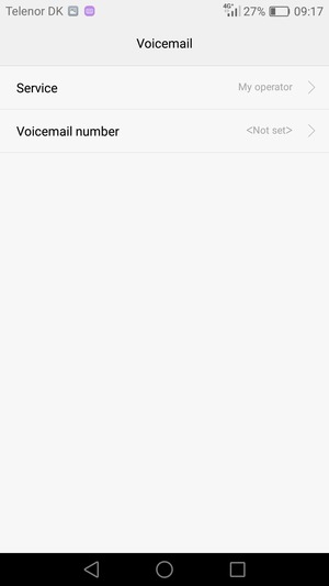 Select Voicemail number