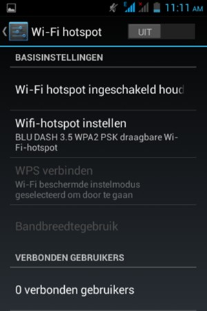 Schakel Wi-Fi hotspot in