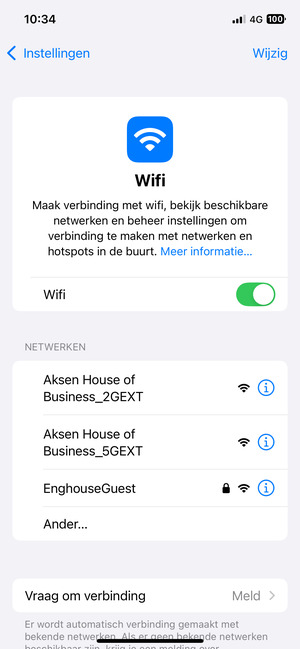 Schakel Wifi in