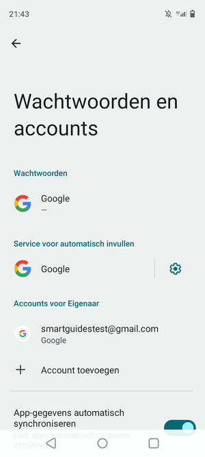 Selecteer uw Google-account