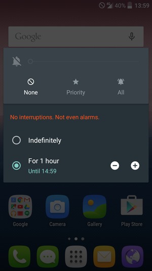 Select None to change to silent mode