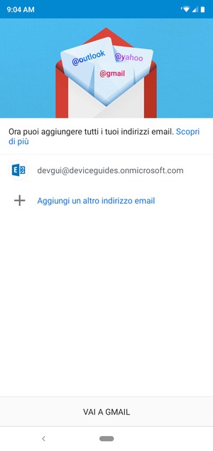 Seleziona VAI A GMAIL