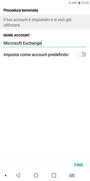 Scegli un nome per il tuo account e seleziona FINE