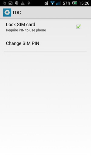 Check the Lock SIM card checkbox and select Change SIM PIN