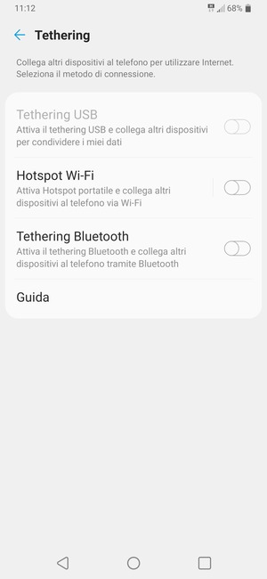 Seleziona Hotspot Wi-Fi