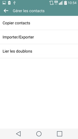 Sélectionnez Importer/Exporter