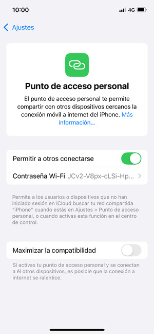 El teléfono ha sido configurado para su uso como módem