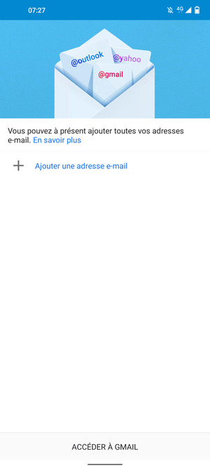 Sélectionnez Ajouter une adresse e-mail