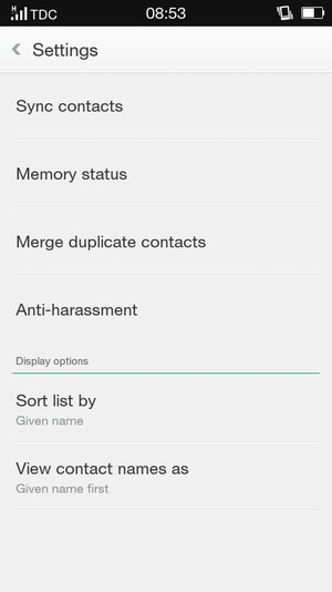 Select Sync contacts