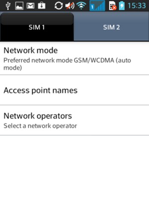 Select the SIM card and select Access point names