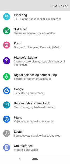 Scroll til og vælg System