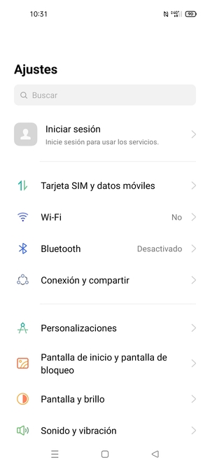 Seleccione Tarjeta SIM y datos móviles