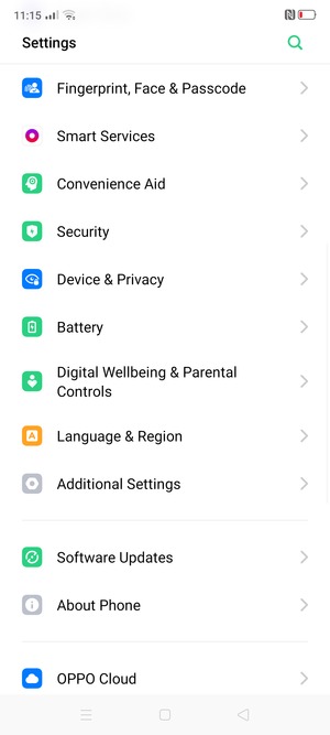 Scroll to and select Device & Privacy